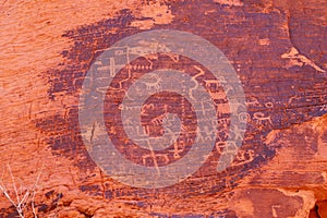 Ancient petroglyphs at Valley of Fire State Park, Nevada