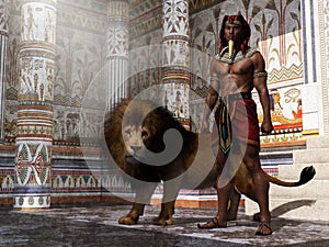 Ancient Egypt, Pharaoh, King, Lion, Egyptian photo