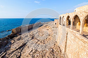 Ancient Phoenician wall in Batroun, Lebanon