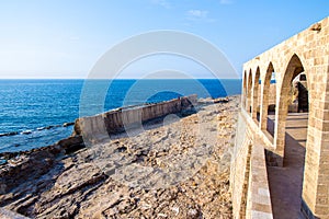 Ancient Phoenician wall in Batroun, Lebanon