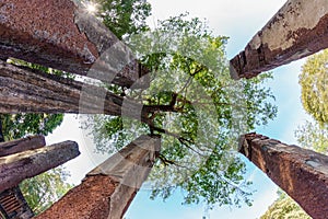 Ancient Pillars in Kamphaeng Phet Historical Park