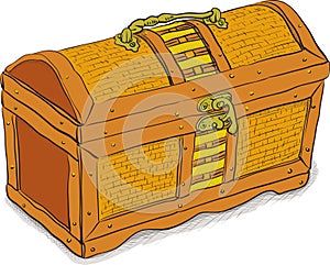 Ancient pirate chest - vector eps8 photo