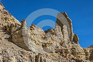 Ancient Piyang Dongga Ruins in Zhada County on a sunny day