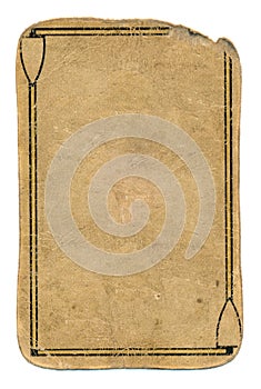 Ancient playing card grunge used paper background with lines