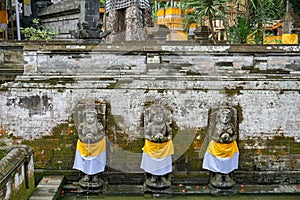 Ancient pool of the balinese temple Goa Gajah, Elephant Cave in Bali, Unesco in Indonesia