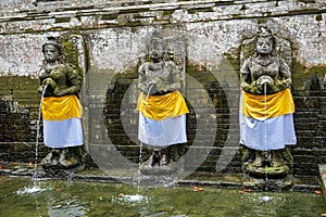 Ancient pool of the balinese temple Goa Gajah, Elephant Cave in Bali, Unesco in Indonesia