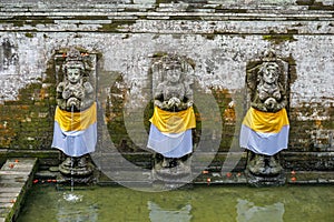 Ancient pool of the balinese temple Goa Gajah, Elephant Cave in Bali, Unesco in Indonesia