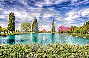 Ancient Pool in Villa Adriana & x28;Hadrian& x27;s Villa& x29;, Tivoli, Italy