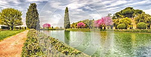 Ancient Pool in Villa Adriana & x28;Hadrian& x27;s Villa& x29;, Tivoli, Italy