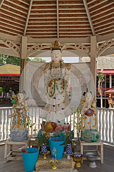 The ancient porcelain for Guanyin statue