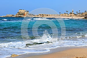 Ancient port in Caesarea Maritima, Israel