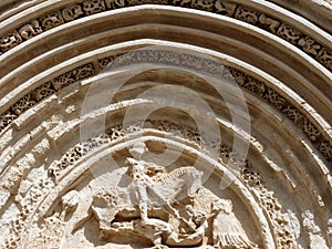 Ancient portal of St. George, Ragusa Ibla.
