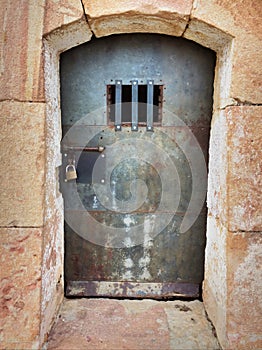 Ancient prison cell at MontjuÃ¯c Castle