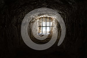 Ancient prison window