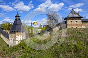 The ancient Pskov-Pechersk Monastery. Pechory, Pskov region, Russia