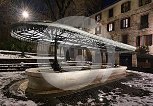 Ancient public wash-house in Bergamo