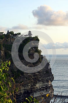 The ancient Pura Luhur Uluwatu temple, dedicated to the sprits of the sea.