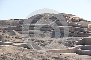 The ancient pyramid at Cahuachi