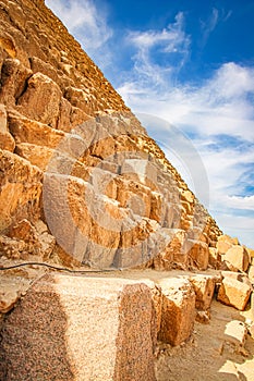 The ancient pyramid of Chefren in Giza, Egypt