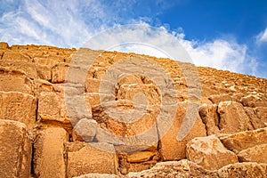 The ancient pyramid of Chefren in Giza, Egypt