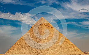 The ancient pyramid of Chefren in Giza, Egypt