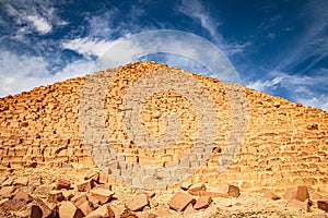 Ancient Pyramid of Mycerinus, Menkaur in Giza, Egypt