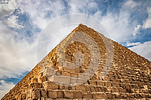 Ancient Pyramid of Mycerinus, Menkaur in Giza, Egypt