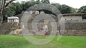 Ancient pyramids in Bonampak, Mexico