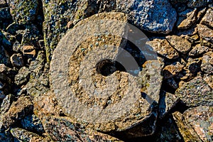 Ancient quarry and millstone