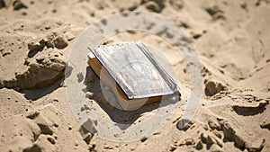 Ancient Quran abandoned in deserted place, concept of faith rejection, atheism