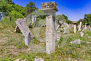 Ancient Rajac cemetary near Rajac village in Serbia