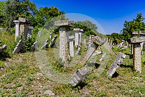 Ancient Rajac cemetary near Rajac village in Serbia