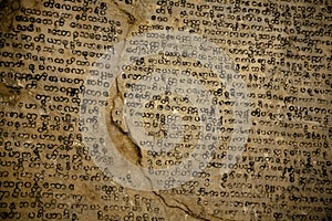 Ancient religious Burmese tablet