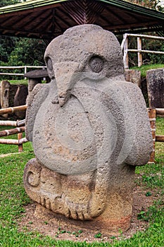 Ancient religious monument and megalithic pre-columbian sculpture in San AgustÃ­Ã­Â­Â­n Archaeological Park photo