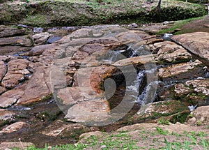 Ancient religious monument and megalithic pre-columbian sculpture in San AgustÃ­Â­Â­n Archaeological Park photo