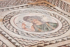 Ancient religious mosaic in Kourion, Cyprus