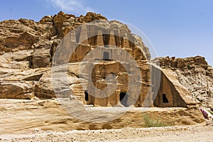 Ancient remains at the entrance to Petra