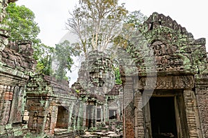 Ancient remains of Preah Khan temple, Siem Reap, Cambodia, Asia