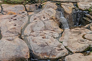 Ancient riverbed carvings