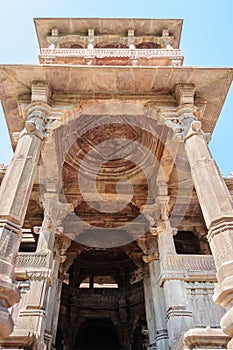 Ancient rock curved temples of Hindu Gods and goddess