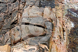 Ancient rock formation Canal Rocks west Australia