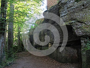 Ancient rock formation at Mount St. Odile / Odilienberg / Mont Ste. Odile