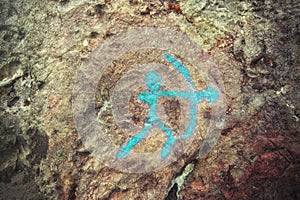 Ancient rock painting, a glimpse into the past.