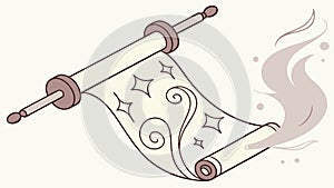 Ancient Rolled Map Scroll Treasure Vector Art, vector design Generative AI