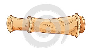 Ancient Rolled Papyrus Scroll Document, vector design Generative AI