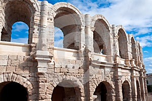 Ancient Roman amphitheater in Arles