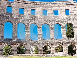 Ancient Roman Amphitheater in Pula