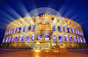 Ancient Roman Amphitheater in Pula, Croatia