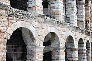 Ancient roman amphitheatre, arena, Verona, Italy