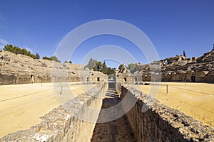 Roman Amphitheater at Seville in Spain photo